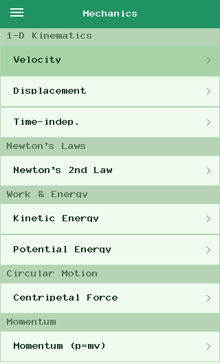 Screenshot 1 of PhysChem