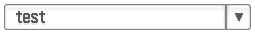 A dropdown button that says "test"