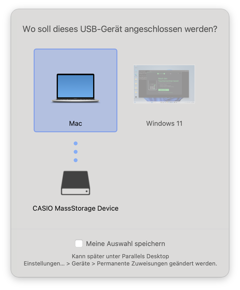 Choose where to connect the USB device