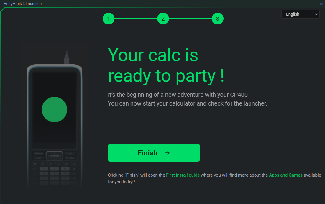 Finish the installer